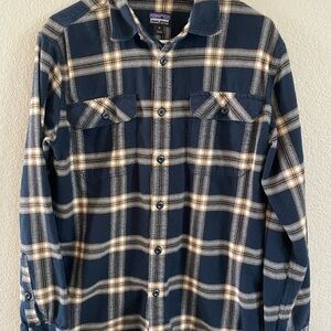 Patagonia Men's Long Sleeve Organic Cotton Fjord Flannel Shirt Size Medium